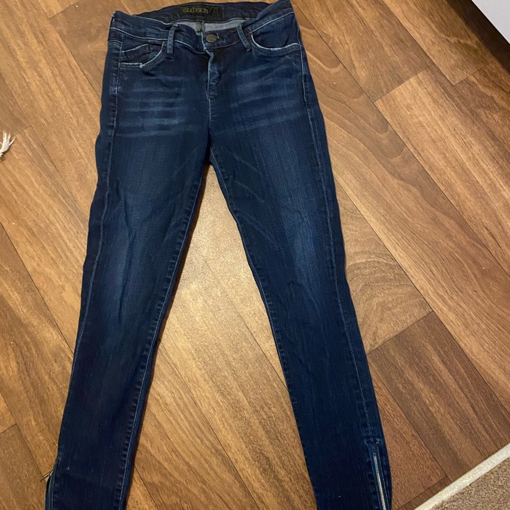 Jeans stretchy dark wash ankle fit